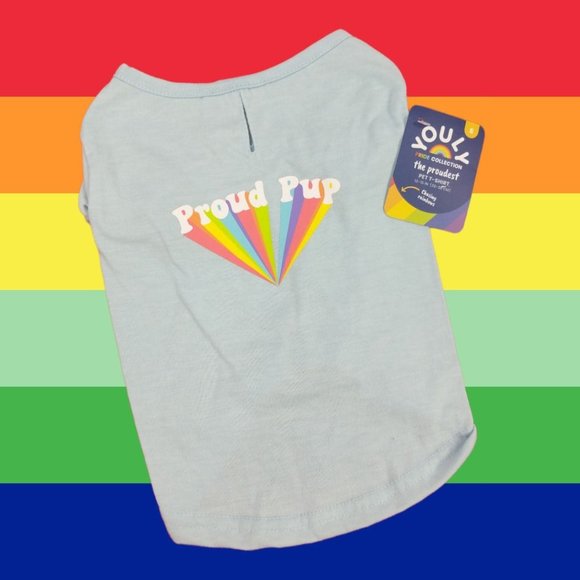 YOULY Dog Shirt Small Blue Lightweight Proud Pup - Picture 2 of 5